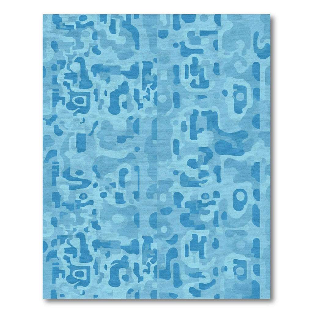 Abstract Blue Organic Cloud Rug