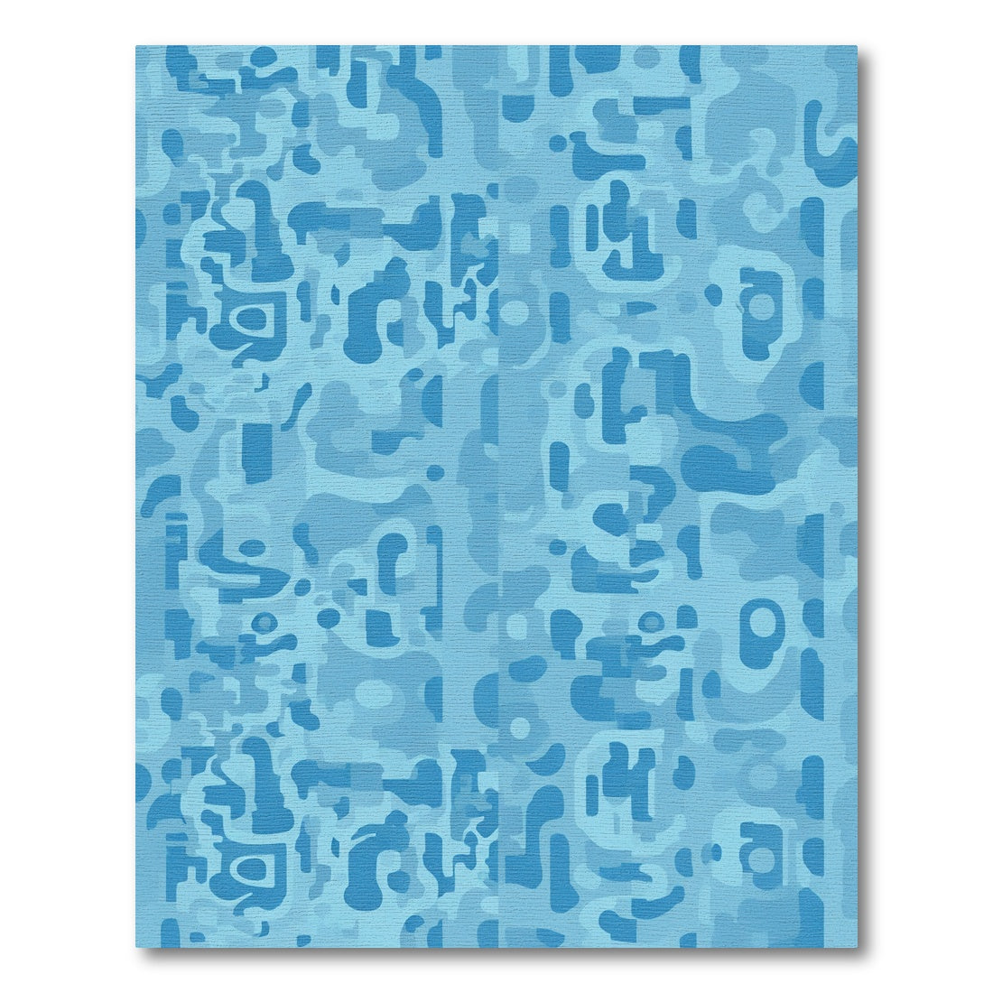 Abstract Blue Organic Cloud Rug