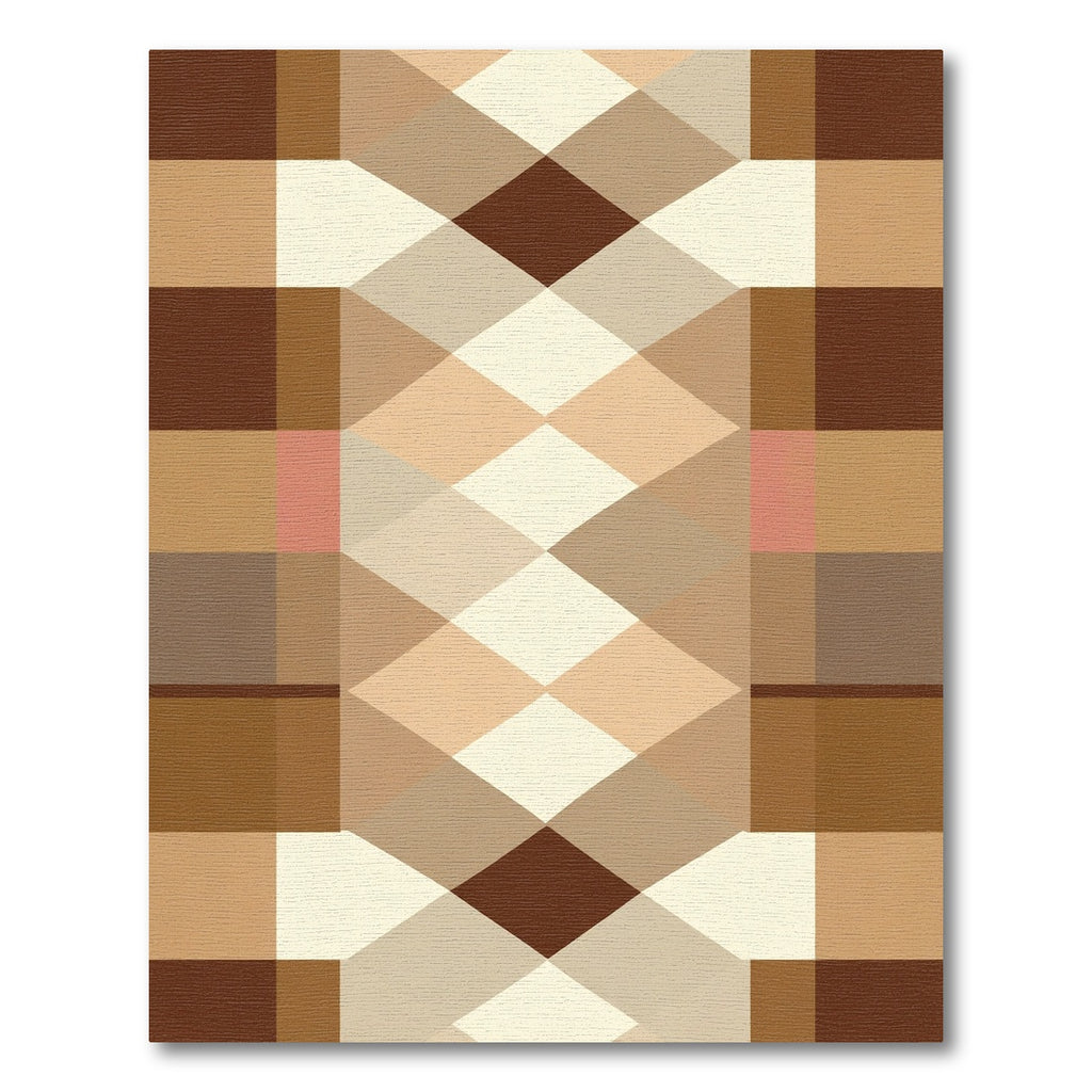 Earthy Diamond Plaid Geometric Rug