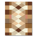 Earthy Diamond Plaid Geometric Rug