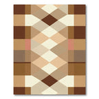 Earthy Diamond Plaid Geometric Rug