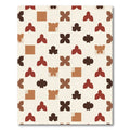 Earth Tones Abstract Clover Quad Rug
