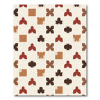 Earth Tones Abstract Clover Quad Rug