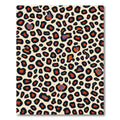 Bold Leopard Spots Red Orange Accents Rug