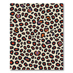 Bold Leopard Spots Red Orange Accents Rug