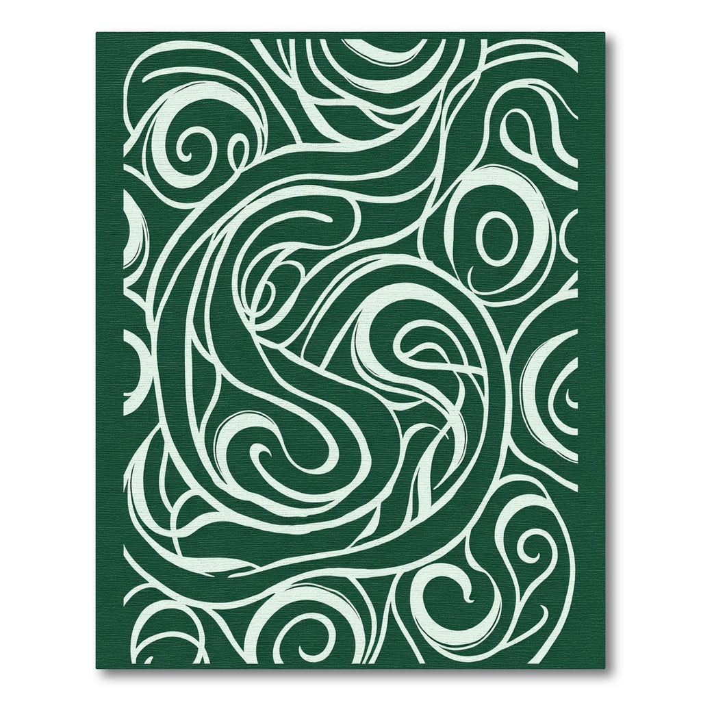 Emerald Swirl Organic Flow Rug