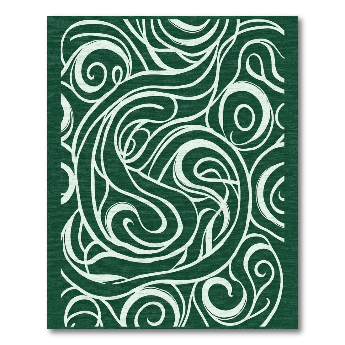 Emerald Swirl Organic Flow Rug