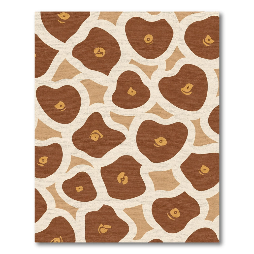 Earthy Brown Giraffe Spots Rug