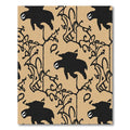 Black Bear Woodland Outline Rug