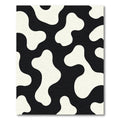 Black White Organic Blob Pattern Rug