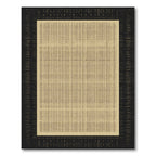 Black Gradient Grid Textured Rug