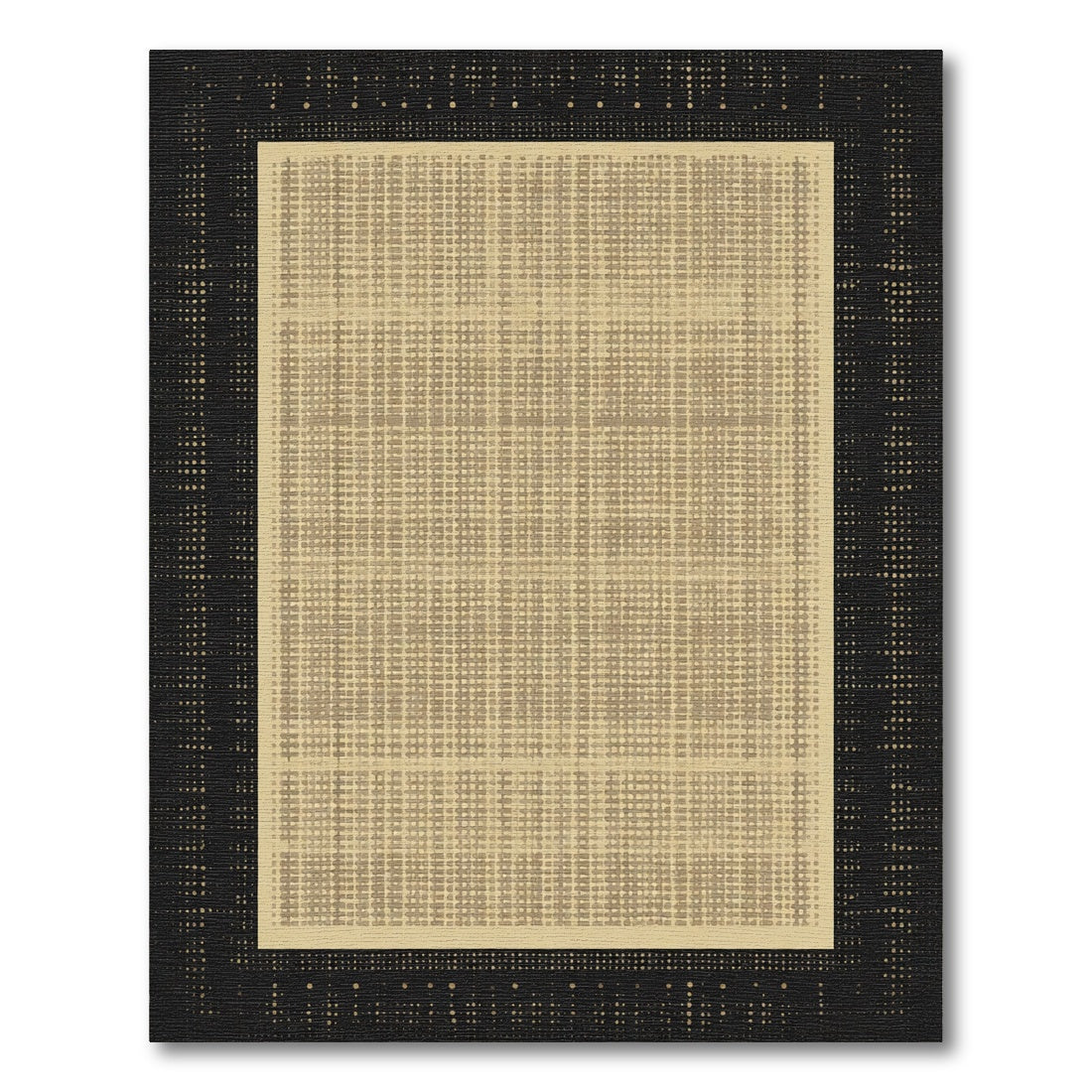 Black Gradient Grid Textured Rug
