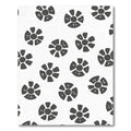 Dark Gray Floral Medallion Scatter Rug