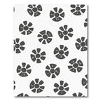 Dark Gray Floral Medallion Scatter Rug