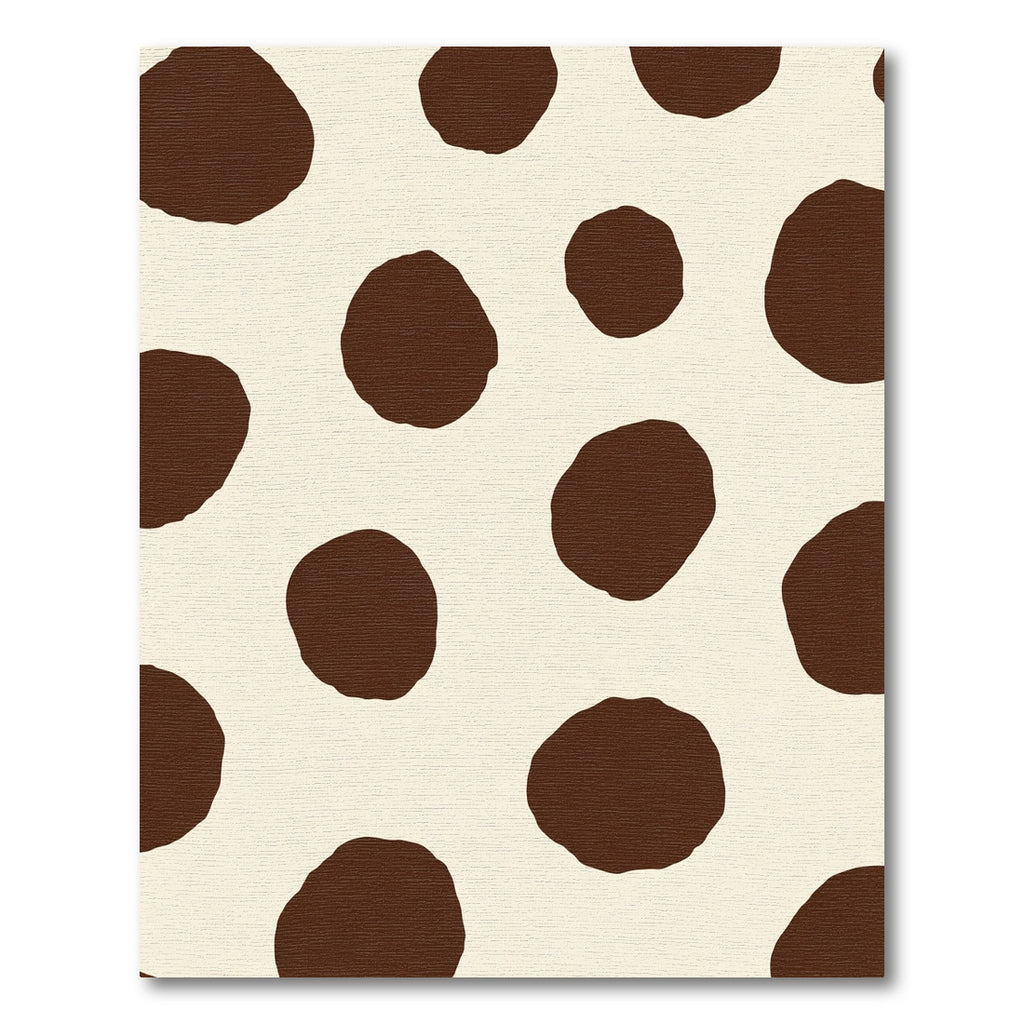 Brown Creamy Spots Polka Dot Rug