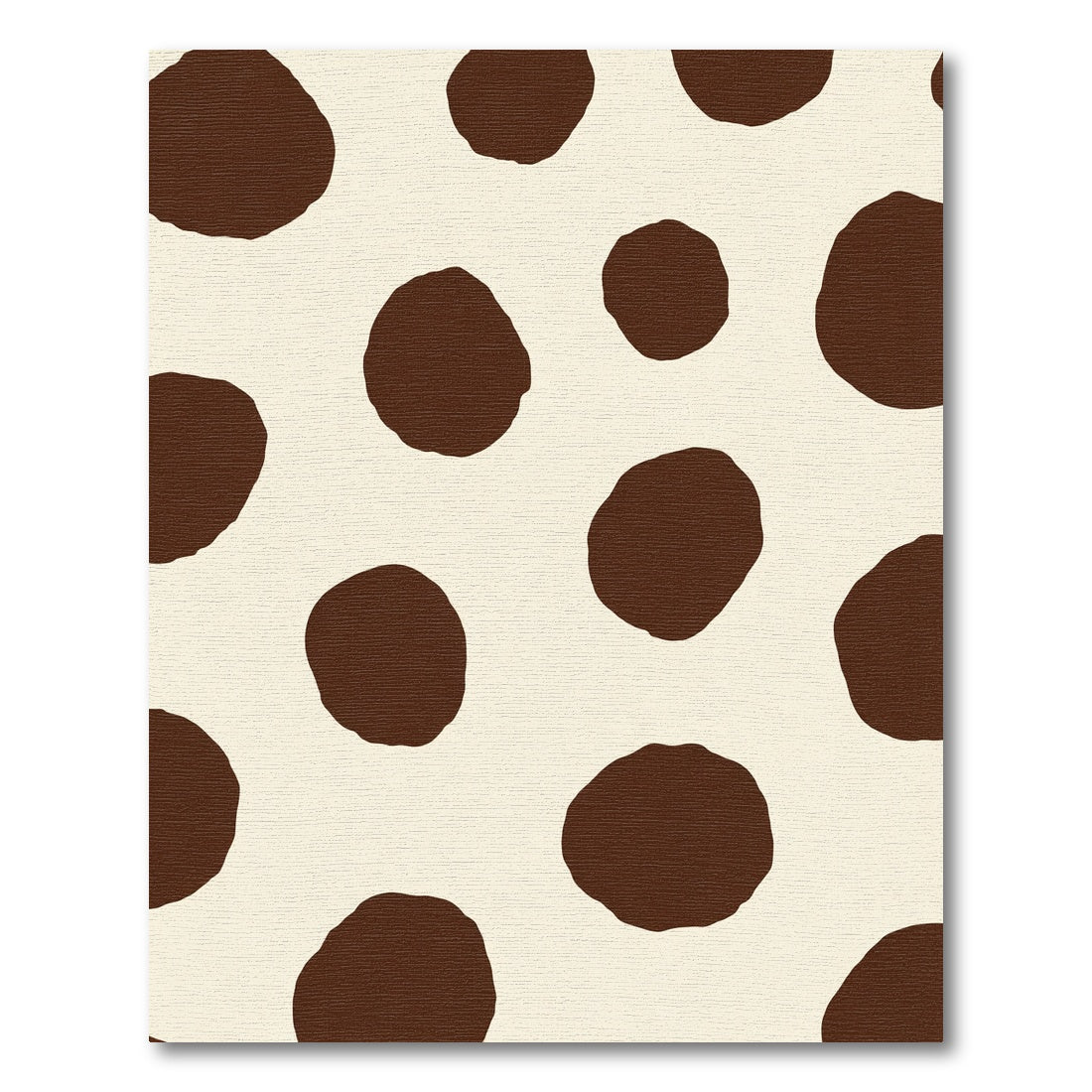 Brown Creamy Spots Polka Dot Rug