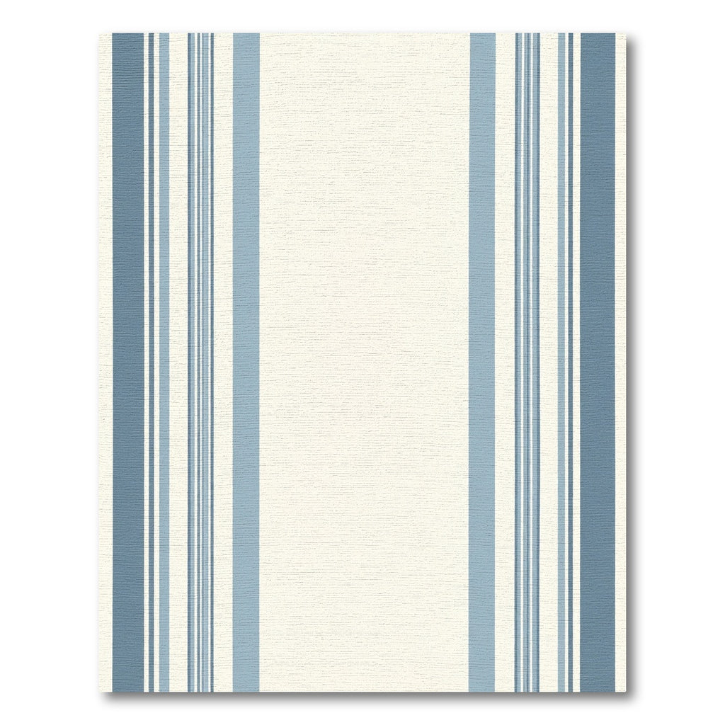 Coastal Blue And White Stripe Rug