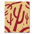 Red Cactus Desert Pattern Rug