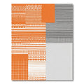 Orange and Gray Geometric Stripe Rug