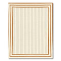 Copper Stripe Border Cream Vertical Rug