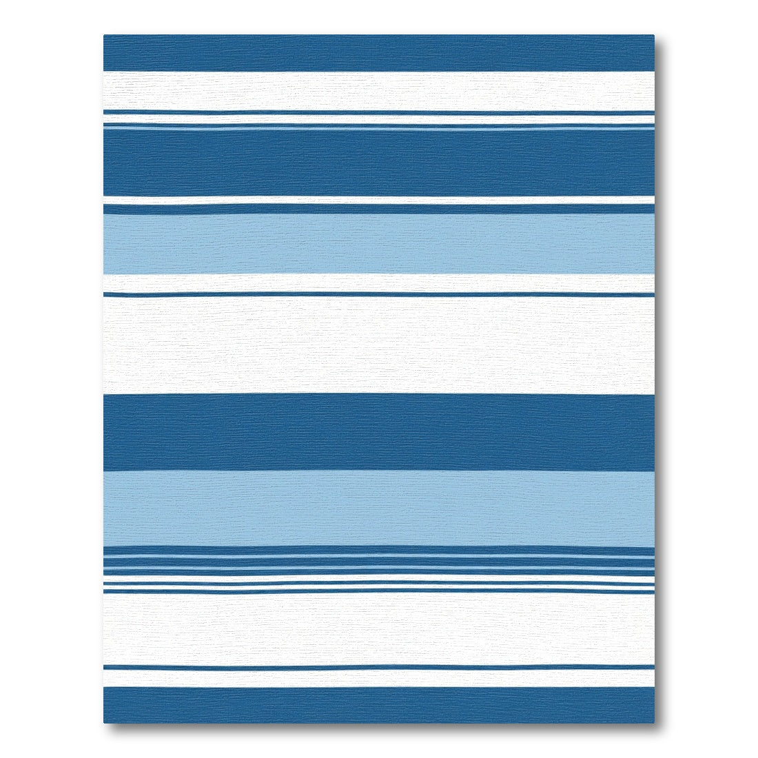 Classic Blue White Striped Area Rug