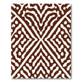 Brown White Abstract Geometric Rug