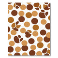 Brown Tan Paw Print Circles Rug