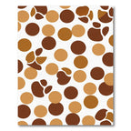 Brown Tan Paw Print Circles Rug