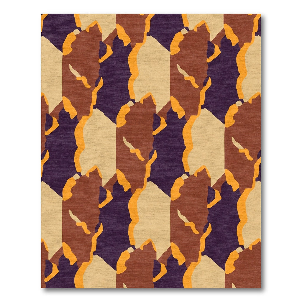 Earthy Tones Camouflage Geometric Rug