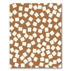 Brown Cream Scattered Square Composition Rug