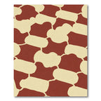 Terracotta Cream Organic Shape Rug