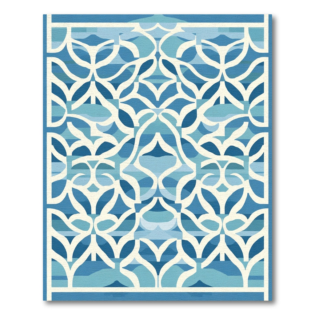 Oceanic Ivory Geometric Arch Rug