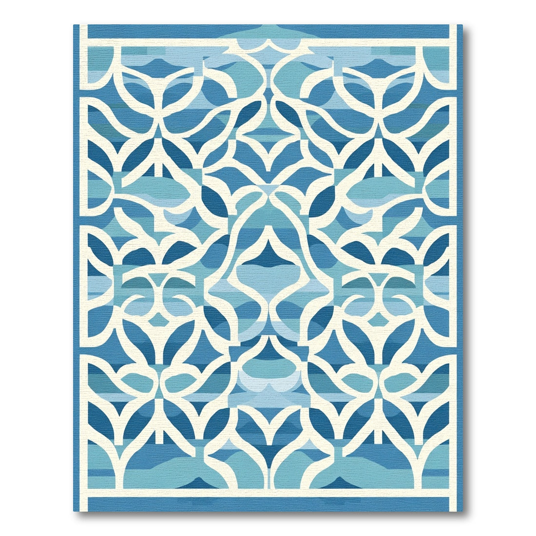 Oceanic Ivory Geometric Arch Rug