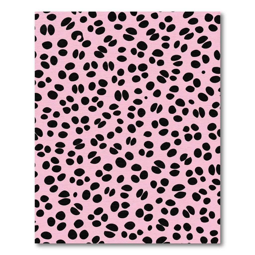 Pink Black Spotted Houndstooth Rug