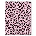 Pink Black Spotted Houndstooth Rug