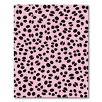 Pink Black Spotted Houndstooth Rug