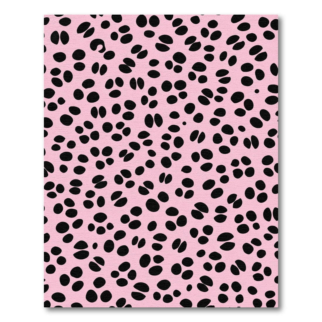Pink Black Spotted Houndstooth Rug