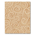 Cream Swirling Brown Abstract Movement Rug