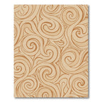 Cream Swirling Brown Abstract Movement Rug