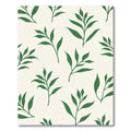 Green Leafy Branches Cream Background Rug