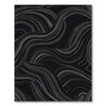 Charcoal Gray Wavy Abstract Rug