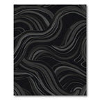 Charcoal Gray Wavy Abstract Rug