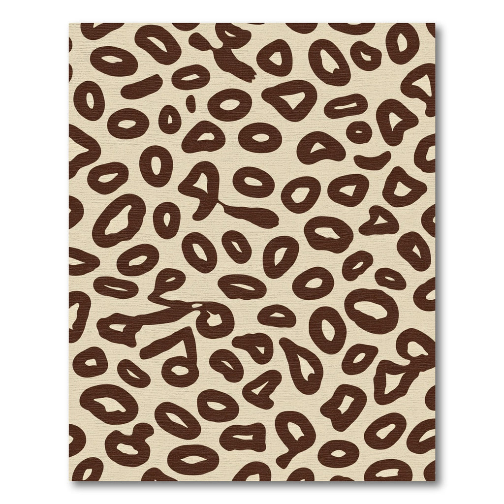Brown Leopard Spots Organic Forms Rug
