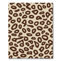 Brown Leopard Spots Organic Forms Rug