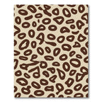 Brown Leopard Spots Organic Forms Rug