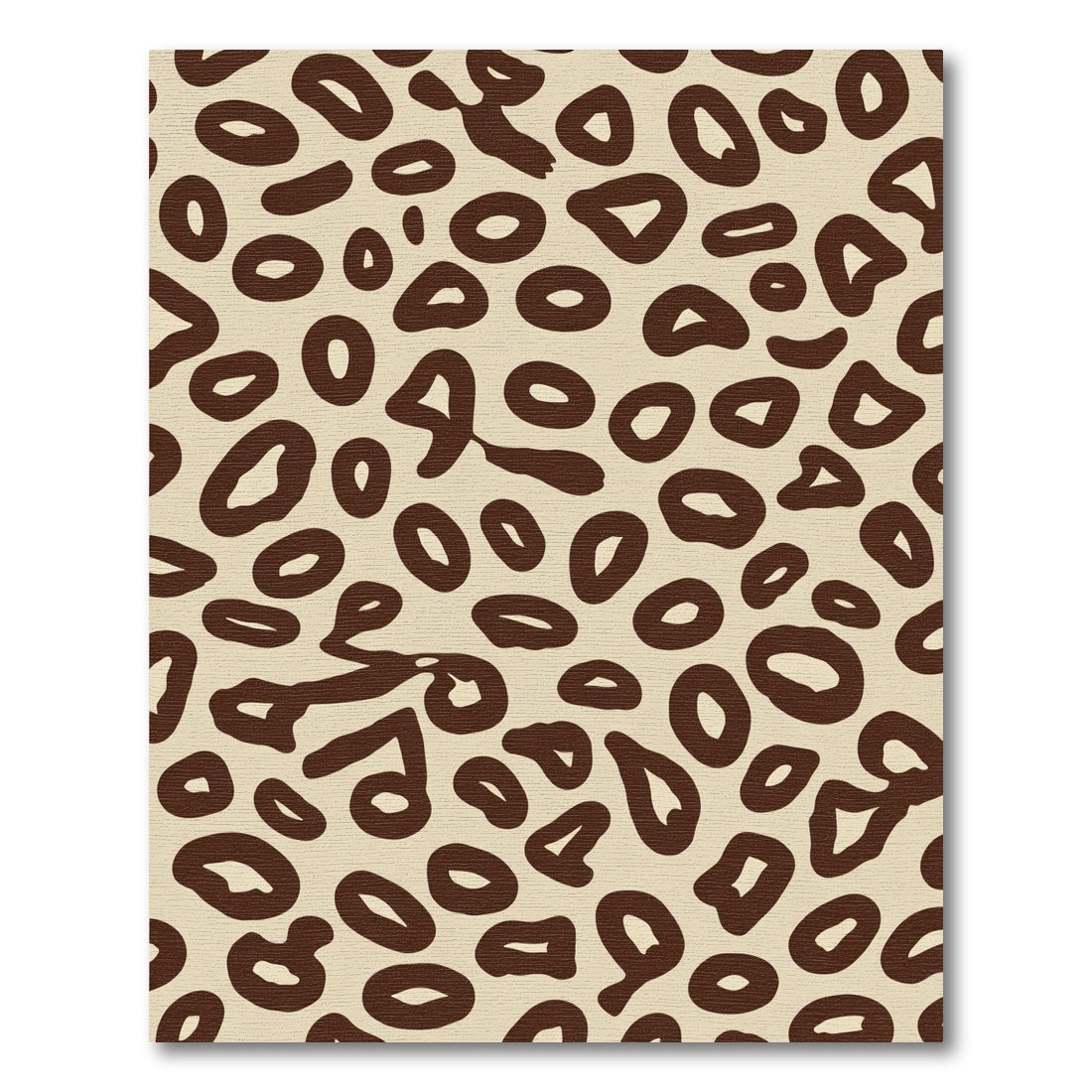 Brown Leopard Spots Organic Forms Rug