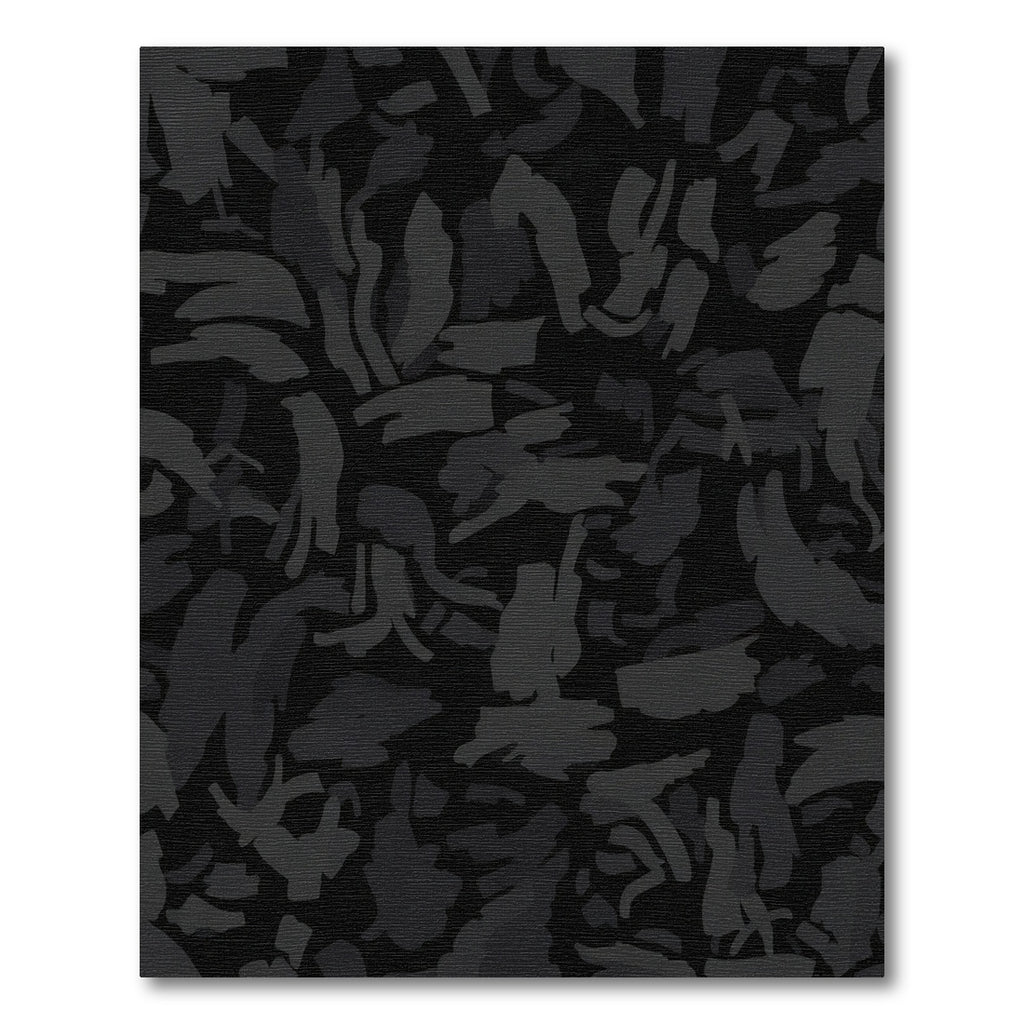 Abstract Charcoal Smudge Shapes Rug