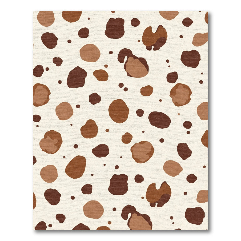 Warm Brown Spotted Irregular Shapes Rug
