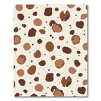 Warm Brown Spotted Irregular Shapes Rug