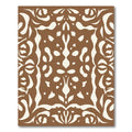 Warm Tan Abstract Floral Medallion Rug